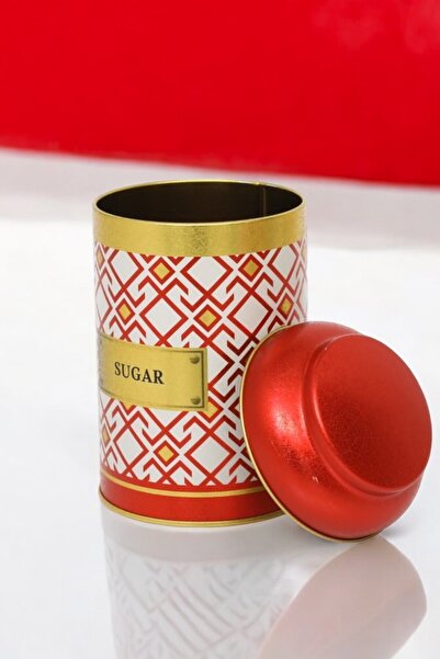 EVLE Ef115-a6 Turkish Red_sugar Patterned Spice Bowl 1.1 Lt