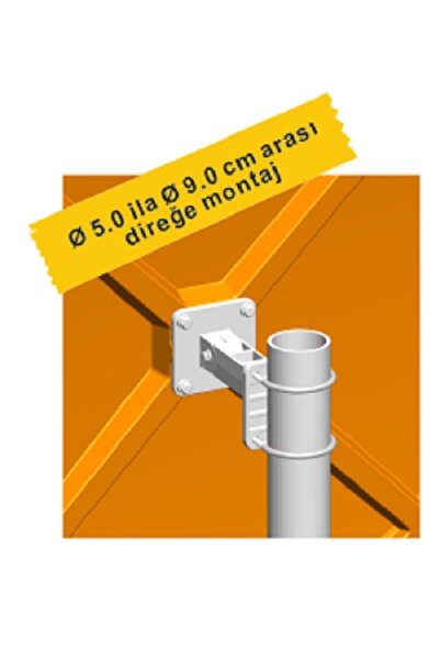 Genel Markalar Trafik Güvenlik Aynası (ø80cm) Tümsek Ayna, Otopark Aynası Sarı-siyah 12226 Tga