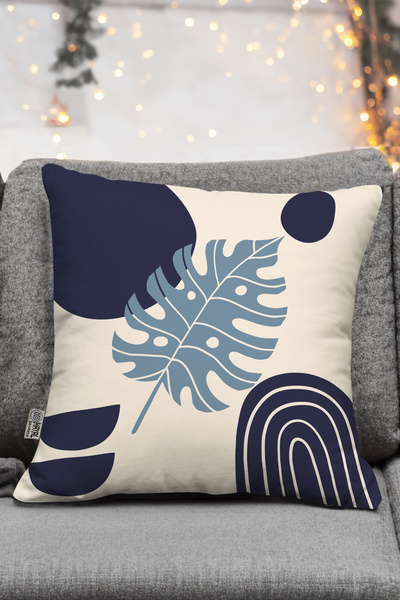 Hayal Dekoratif Διακοσμητικό δώρο Bohemian Boho με θέμα μπλε κρεμ μαξιλάρι 4 θέσεων - Σετ μαξιλαροθήκης