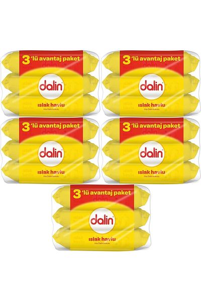 Dalin Wet Towel Wipes Classic 56 Sheets Set of 15 (840 Leafs) New with Cover