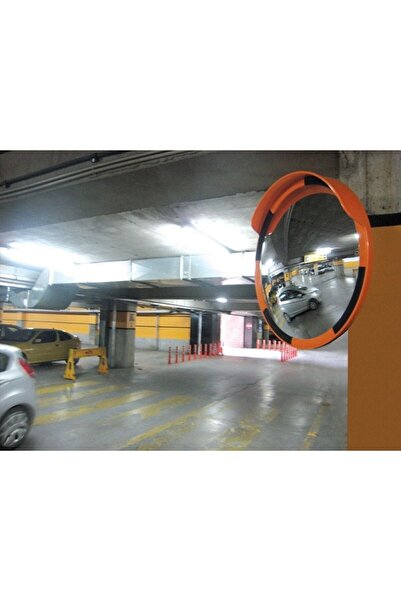 Genel Markalar Trafik Güvenlik Aynası (ø80cm) Tümsek Ayna, Otopark Aynası Sarı-siyah 12226 Tga