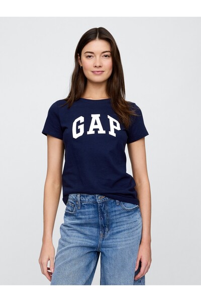 GAP Kadın Lacivert 2'li Logo Kısa Kollu T-Shirt Seti