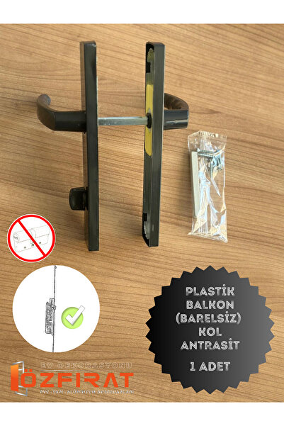 EVA PLAST Pvc Pimapen Plastik Kapı Kolu / Balkon Plastik Kapı Kolu / Antrasit 1 Adet
