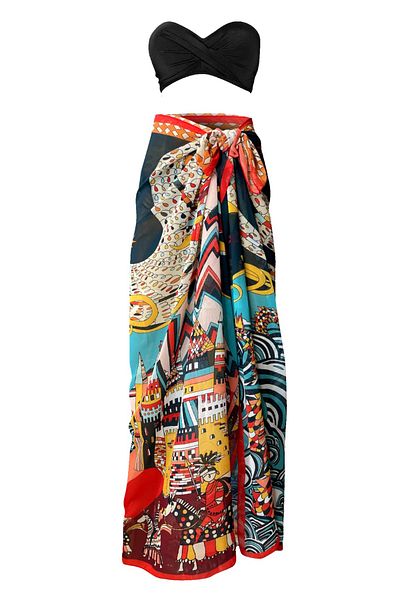 Bolder Curve Pareo Chiffon Dragon&Laci (Big Size)