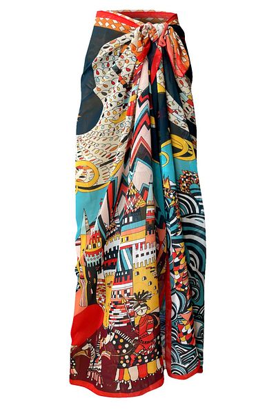 Bolder Curve Pareo Chiffon Dragon&Laci (Big Size)