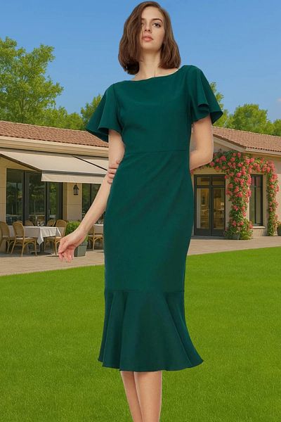 PayBuy Women's Midi Length Finike Woven Dress Body-Hugging Fit Carefully Selected Comfortable and Stylish Comfortable and Stylish