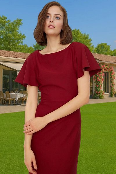 PayBuy Women's Midi Length Finike Woven Dress Body-Hugging Fit Carefully Selected Comfortable and Stylish Comfortable and Stylish