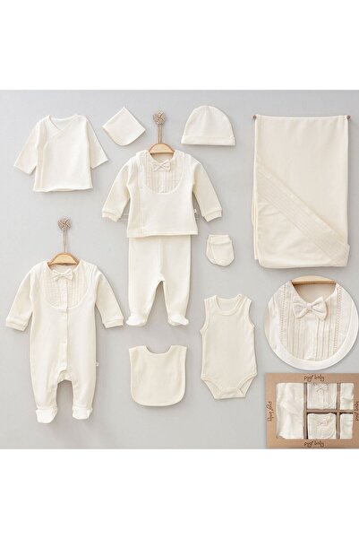 Pugi Baby Erkek Bebek %100 Pamuk 10'lu Hastane Çıkışı Hediyelik Set