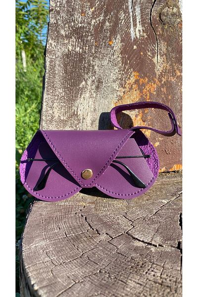 Atölyezümra Hanging Glasses Case Heart Model (Purple Color)