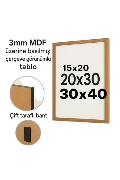 Gorgon Art Home Set de masă din MDF 3 piese cu aspect de cadru
