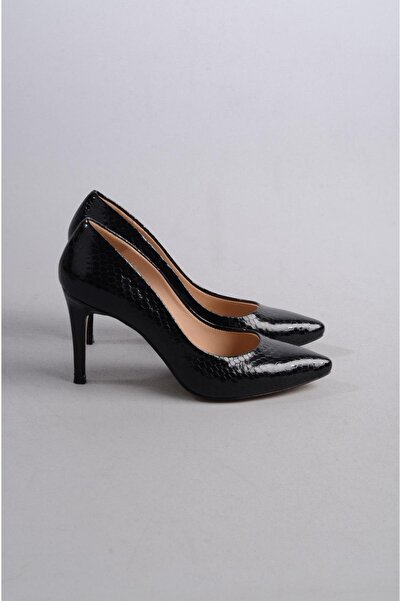 SEÇ KUNDURA 4292 PIELE AUTENTICA STILETTO 9cm IMPRIMAT NEGRU