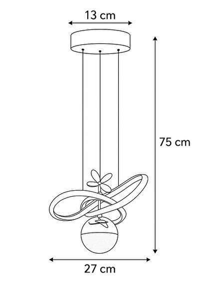 İstanbul Avize İstanbul Avize Begonvil Gold 3 Renkli Ledli Modern Lüx Led Avize