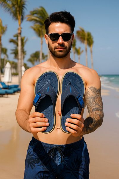 Behtah Kundura Ανδρική μαλακή σόλα σαγιονάρες πισίνας Seaside Beach Daily Soft Wet Floor Παντόφλες