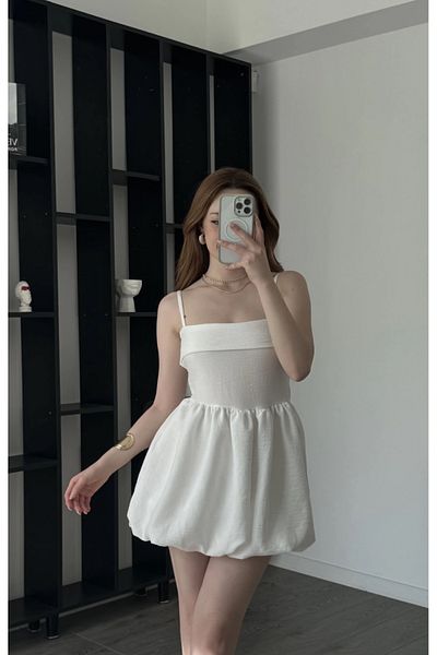 World Fashion Trends Mini Balloon Dress with Strap Wft8024