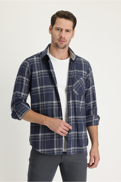 Kiğılı Регулярний крій, картата сорочка-куртка, сорочка лісоруба