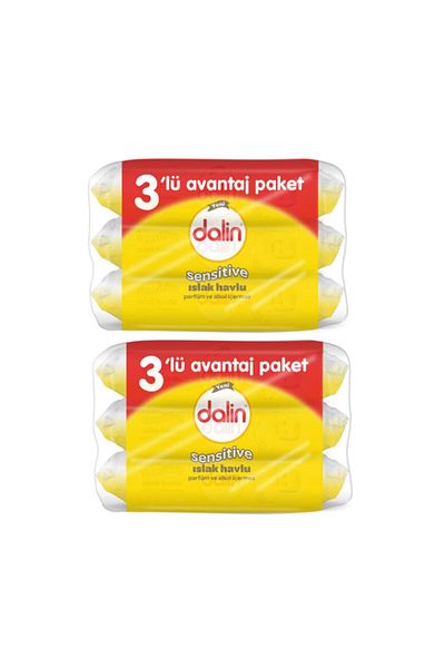 Dalin Wet Towel Wipes Classic 2 Pieces 3x56 Sheets 168 Sheets 3 Pack with Plastic Cover