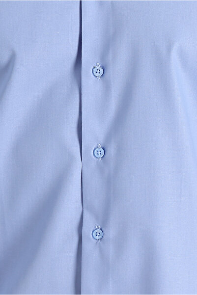 Kiğılı Сорочка з бавовняного атласу з довгим рукавом, що облягає фігуру, не прасується