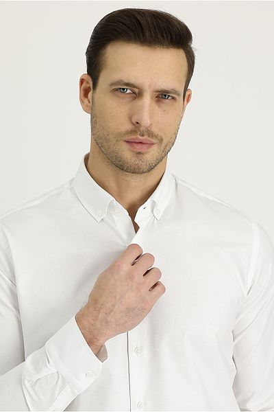 Kiğılı قميص بام سادة أكسفورد - 8682607286197