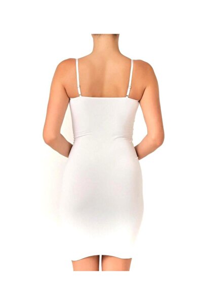 femmefinesse Beyaz Kadın Ip Askılı Lilkralı Atlet Kombinezon Jüpon Astar Ceylanoğlu