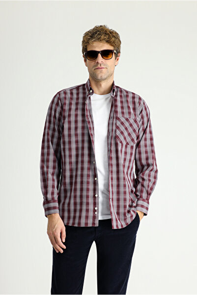 Kiğılı Long Sleeve Regular Fit Plaid Cotton Shirt