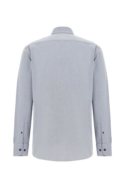 Abdullah Kiğılı Long Sleeve Regular Fit Cotton Button Lapel Oxford Shirt