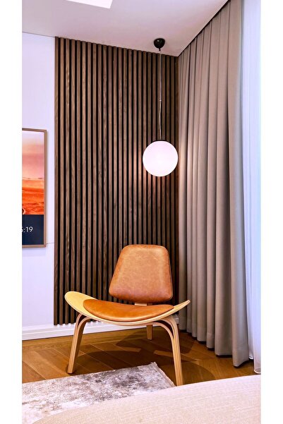 ATS YAPI AKUSTİK Mdf Ahşap Akustik Dekoratif Duvar Paneli 24x120 Cm - Ceviz