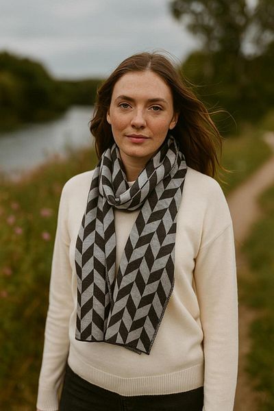 Sebir Moda Patterned Knitwear Scarf
