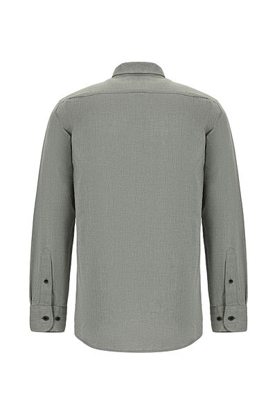 Abdullah Kiğılı Long Sleeve Regular Fit Cotton Button Lapel Oxford Shirt