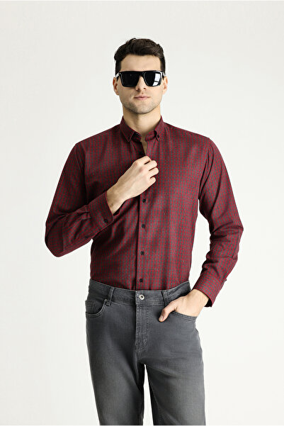 Kiğılı Сорочка з довгими рукавами регулярного крою Лісоруб плед бавовняна легко прасується на ґудзиках з коміром