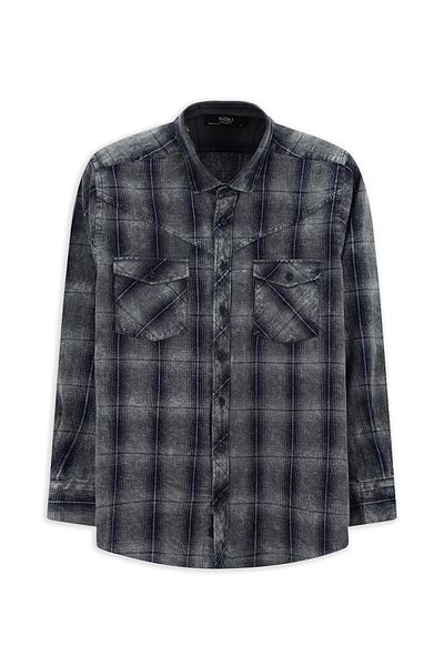 Kiğılı Long Sleeve Regular Fit Plaid Sports Cotton Shirt