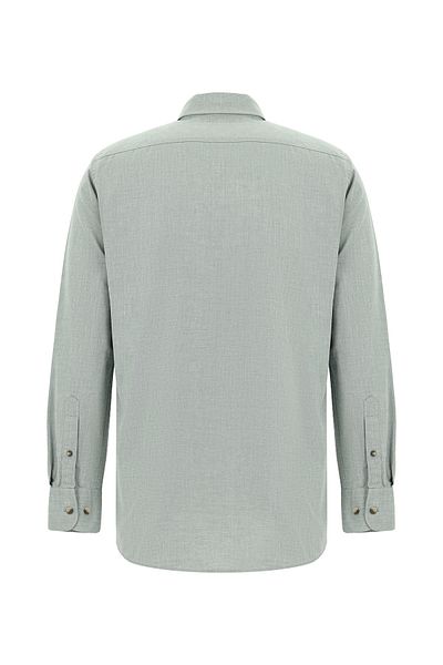 Abdullah Kiğılı Long Sleeve Regular Fit Cotton Button Lapel Oxford Shirt