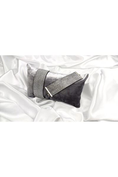 SYAZE Silver Glitter Choker and Bracelet Set – 4 cm Width – Elastic Structure