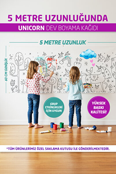 Proll Unicorn Dev Boyama Kağıdı