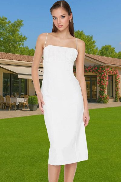 PayBuy Elegant Bodycon Midi Evening Dress Woven Fabric Summer Graduation Professional Look Trend Design