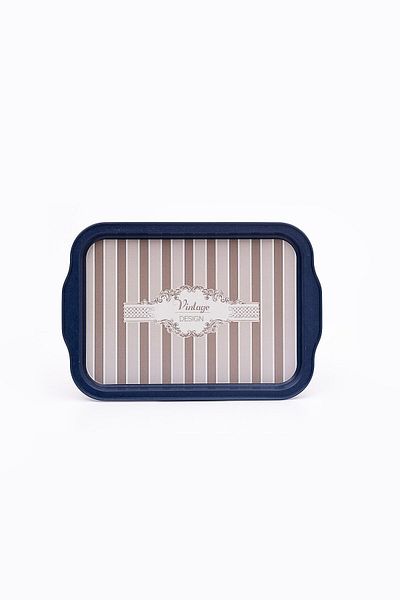 EVLE Elegance Patterned Metal Tray - Tea Coffee Tray - Presentation Tray 21 Cm X 31 Cm Ee162-5b