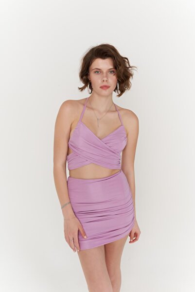 HOLLY LOLLY Mini méretű rugalmas derék Jessa szoknya rózsaszín