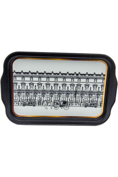 EVLE City Patterned Metal Tray - Tea Coffee Tray - Presentation Tray 21 Cm X 31 Cm Ee162-t9