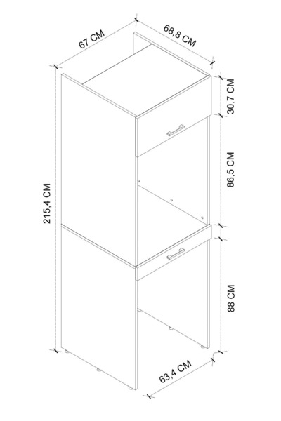 Bofigo Çamaşır Makinesi Dolabı Kurutma Makinesi Dolabı Banyo Dolabı Irmak Beyaz