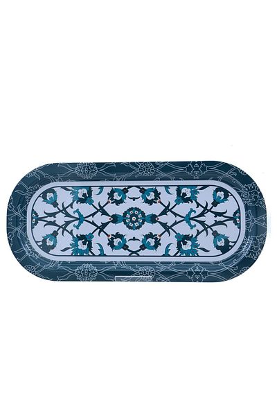 EVLE Ef168-t4 Sn_turkish Design Patterned Oval Tray 16x35 Cm