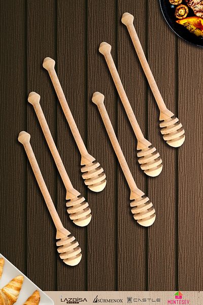 MONTESEV Olive Tree Wooden Board Honey Jam Spoon Breakfast Fork Breakfast Knife (OLIVE TREE)