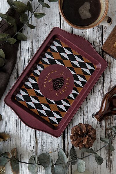 EVLE Ee170-t8 Circus Patterned Rectangular Tray