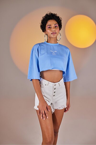 HOLLY LOLLY Holly Crop Tshirt Mavi