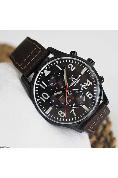 Daniel Klein Dk250640 Men's Wrist Watch with Leather Band
