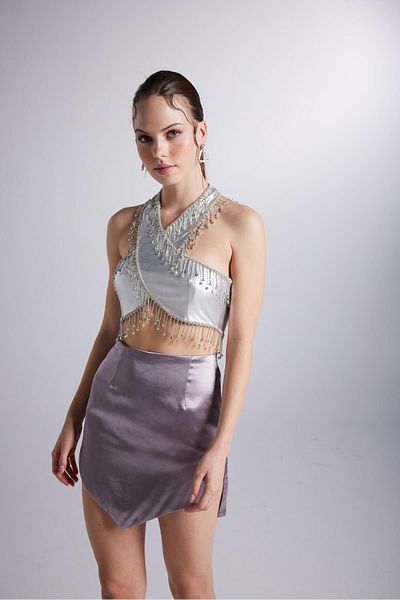 HOLLY LOLLY Gray Flame Blouse