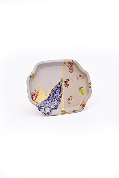 EVLE Ee167-u5 Kint Sugi Patterned Special Shape Tray 16x19 Cm