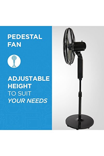 Midea مروحة عمودية - 3 سرعات - أسود - FS4019K