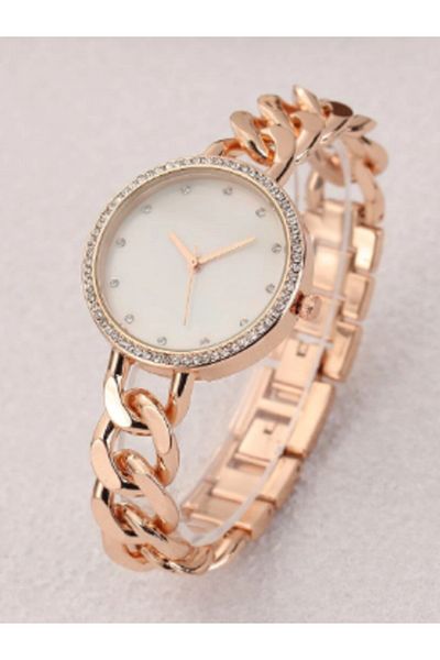 MACON Ladies Elegant Fashion Quartz Wristwatch - Rose Gold