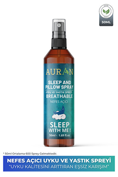 AURAN Nefes Açıcı Uyku Ve Yastık Spreyi Okaliptus, Nane, Biberiye Rahatlatıcı Uyku Ve Dinlenme Spreyi 50ml