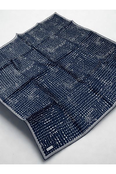 Belli Μεταξωτό μαντίλι Twill 4029D με μοτίβο μπλε-λευκό-56