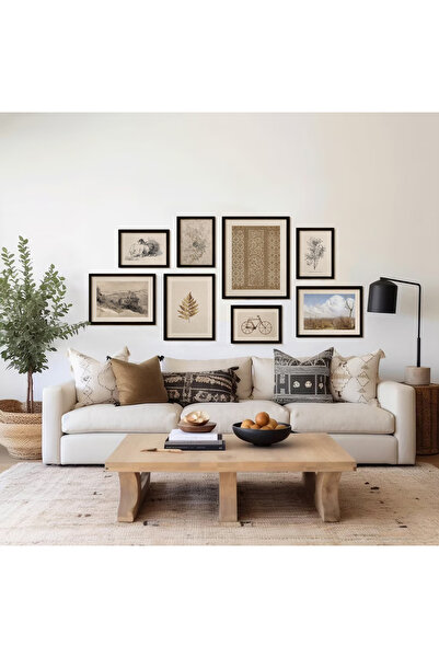 Vetro Design Vintage Dokular Çerçeveli Tablo Set